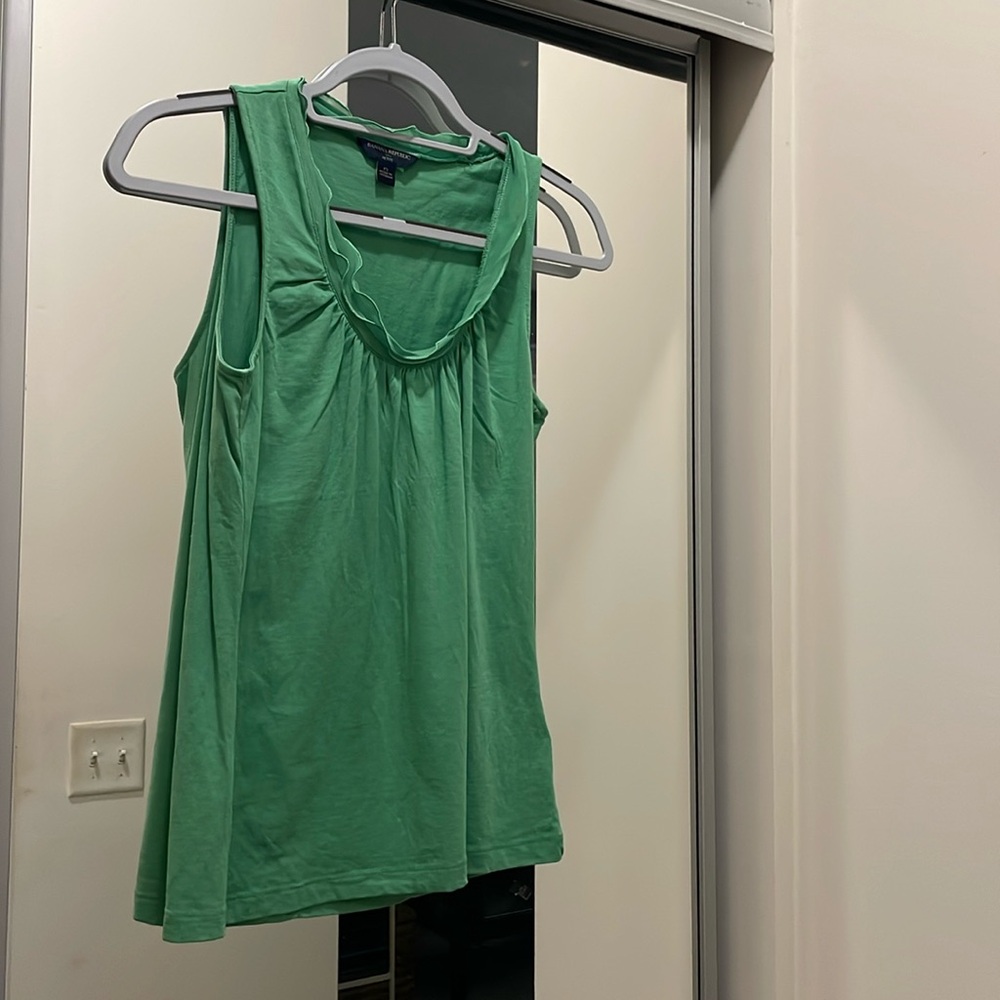 Green Banana Republic tank with lace detail. SP